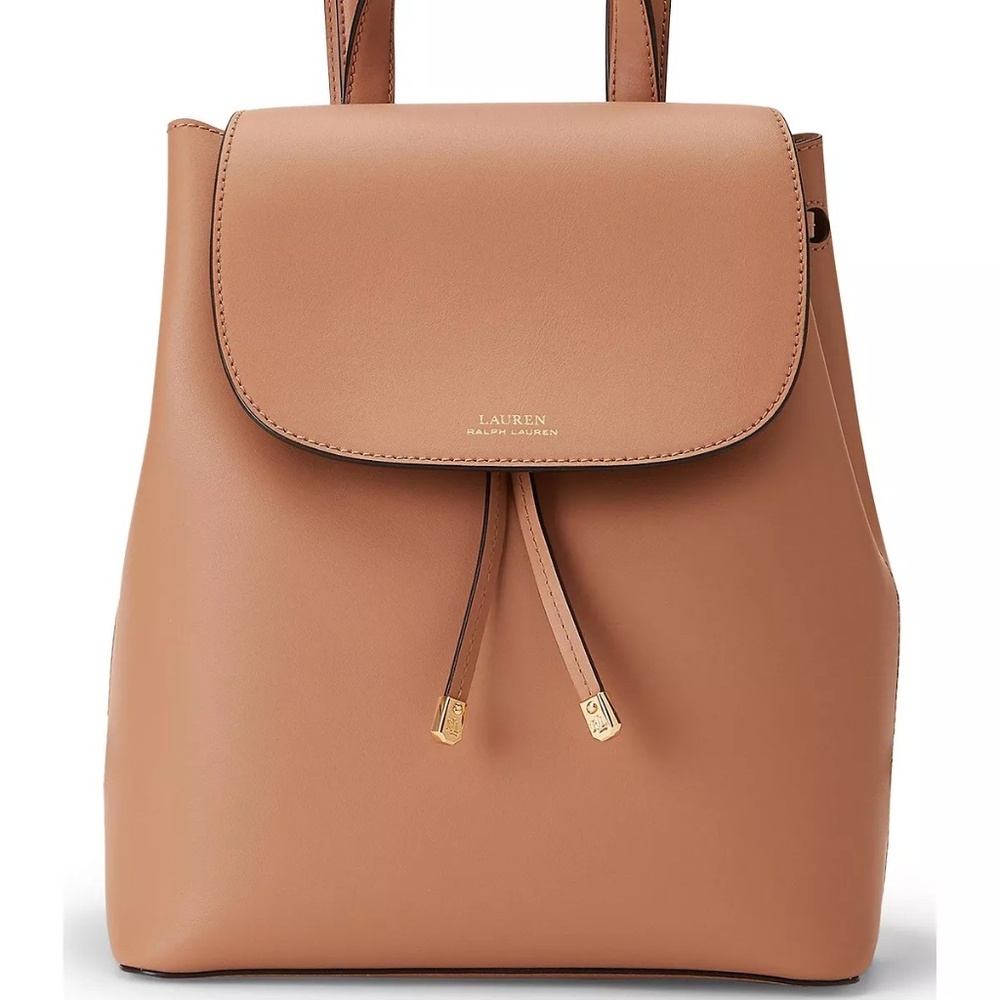 LAUREN RALPH LAUREN Dryden Flap Leather Backpack